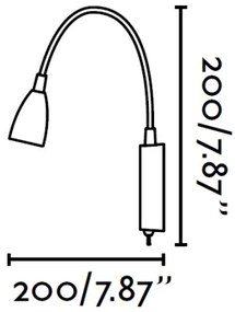 FARO 40994 - Fali lámpa LOKE LED/3W/230V