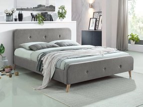 Franciaágy 140 cm Lomaha New (szürke) (ágyráccsal). 1104167