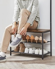 Előszobafal TAYLOR cipőtartóval 180x64 cm, rusztikus barna