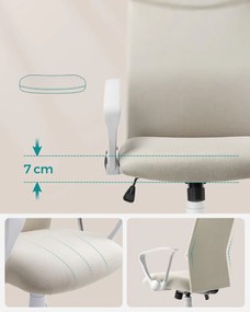 SONGMICS irodai szék, ergonomikus szék cappuccino bézs színben