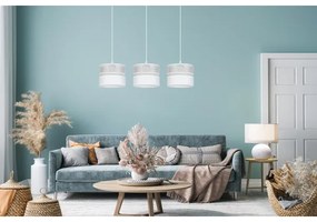 Csillár zsinóron LIMA 3xE27/60W/230V ezüst/fehér