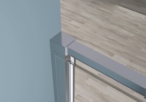 Cerano Ferri, 1-szárnyú zuhany csuklós ajtó 90x195 cm, 6mm átlátszó üveg, króm profil, CER-CER-425626