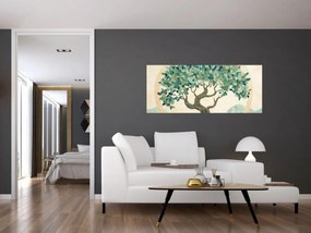 Kép – Elegáns mozaik fával (120x50 cm)
