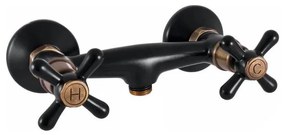 RAV Slezák MK180.5CMATSM - MORAVA RETRO zuhanycsaptelep fekete/sárgaréz