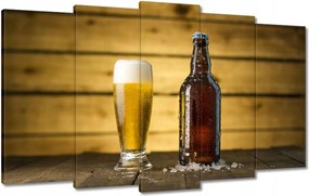 Vászonkép 100x60 Fagyasztott sör üvegben
