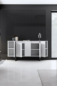 Luxe - fehér/fekete komód