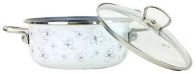 Belis Smaltált serpenyő fedéllel Premium, fehér,20 cm, 2,3 l, 2,3 l