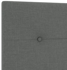 Fejtámla Gombos Párnázott Sötétszürke 200 cm Textil