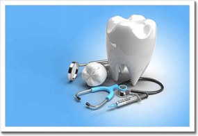 Plakátok keretben 60x40 Fogászati implantátumok fog