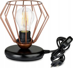 Éjjeli lámpa Loft asztali lámpa led E27 vezeték cu