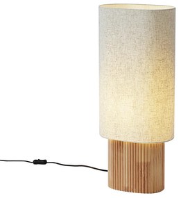 Japandi állólámpa fa lenvászon lámpabúrával 70cm - Lamel