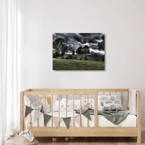 Egy felhős ég képe (üvegen) (70x50 cm)