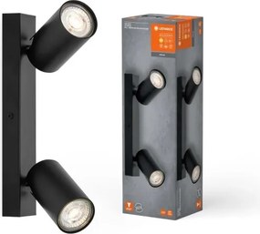 Ledvance - LED fali spotlámpa OCTAGON 2xGU10/3,4W/230V 2700K fekete