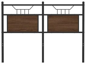 barna tölgy színű szerelt fa és acél fejtámla 120 cm