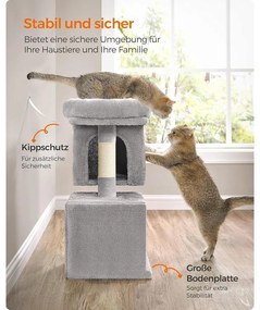 Feandrea kis macskafa, 67 cm magas kaparófa világosszürke színben