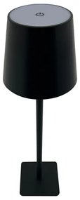LED érintős asztali lámpa, állítható fényerő, 5W, 5V USB, 1200 mAh, fekete