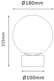 ONLI - Asztali lámpa JANET 1xE14/6W/230V átm. 20 cm
