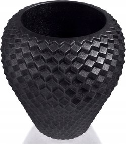 Virágtartó Cone Black Metallic Poli 10cm Virágtartó
