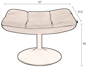 Bar zöld bársony lábtartó - Dutchbone
