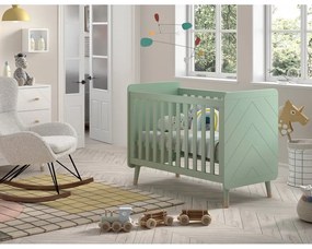 Petróleumkék borovi fenyő babaágy 60x120 cm BILLY – Vipack