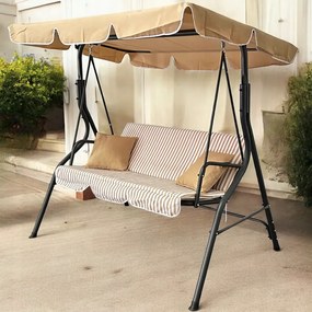 Kerti hinta 3 személyre - bézs