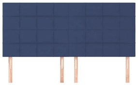 4 db kék szövet fejtámla 80 x 5 x 78/88 cm