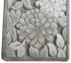 Lénea virágos 3D szőnyeg 150 x 230 cm szürke