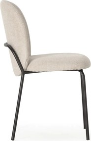 Fekete-krémszínű étkezőszék szett 4 db-os Daia – Marckeric