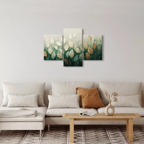 Kép - Arany-zöld levelek (90x60 cm)