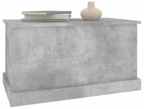 betonszürke szerelt fa tárolóláda 70x40x38 cm