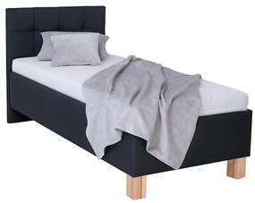 Kárpitozott ágy matraccal és tárolóhellyel MARIA ONE 90x200 cm antracit 8590828933649