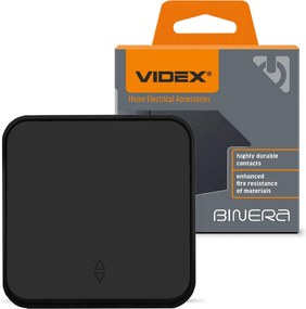 Kapcsoló Fénykapcsoló 1-pólusú 10A Falra szerelhető Fekete Binera Videx