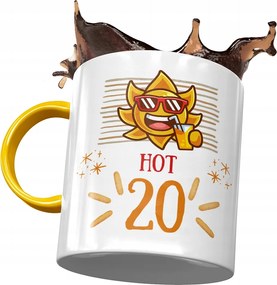 Sárga Bögre Születésnapra 20 20. 20-as Ajándék Nyomtatott Fotóval