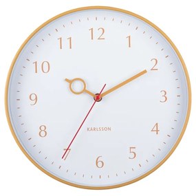 Karlsson 5992YE design falióra, sárga, átmérő 30cm