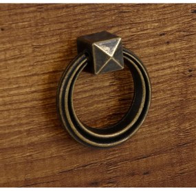 Fehér-natúr színű ruhásszekrény tölgyfa dekorral 62x180 cm Goslar - Støraa