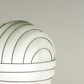 SIRU - Asztali lámpa CARTESIO 1xE27/60W/230V barna/fehér Velencei üveg