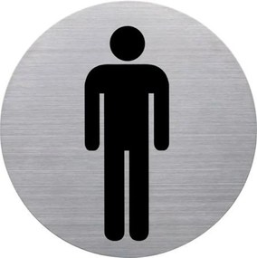 Információs tábla, rozsdamentes acél, HELIT, férfi mosdó (INH6270900)