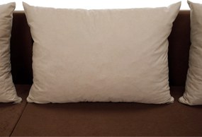 Univerzális ülőgarnitúra, barna/bézs, PAULITA U