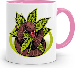 Dohányosoknak 420 Cbd Bögre Rózsaszín Ajándék fényképes nyomtatással