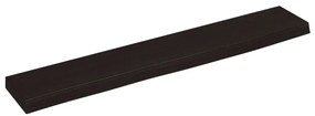 sötétbarna kezelt tömör tölgyfa fali polc 60x10x2 cm
