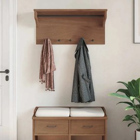 SANDNES tömör fenyőfa falra szerelt kabátállvány 87x30x42 cm
