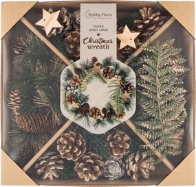Kreatív készlet DIY CHRISTMAS koszorúk és dekorációk készítéséhez - különböző változatok