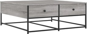 vidaXL szürke sonoma színű szerelt fa dohányzóasztal 100 x 99 x 40 cm