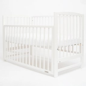 Gyerek kiságy New Baby LILLY leengedhető oldalráccsal fehér