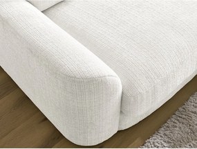 Fehér zsenília sarokkanapé (jobb oldali-heverő résszel) Leonore – Bobochic Paris