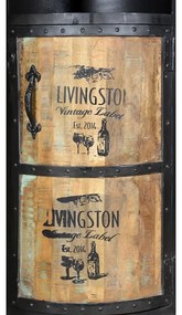 Fekete fém bortartó szekrény, palackok száma 9, 60x115 cm Luni – Interia Home &amp; Living