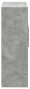 betonszürke szerelt fa magasszekrény 80 x 42,5 x 124 cm
