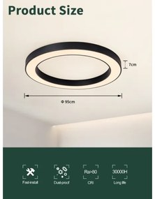 Immax NEO 07210L-LED Dimmelhető lámpa PASTEL LED/68W/230V 95cm fekete Tuya + távirányító
