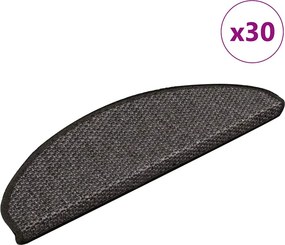 vidaXL 30 db lépcsőszőnyegek öntapadós szizál kinézetű 65x21x4 cm