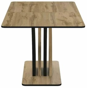 Vento bővíthető étkezőasztal tölgy/fekete 120-160 cm